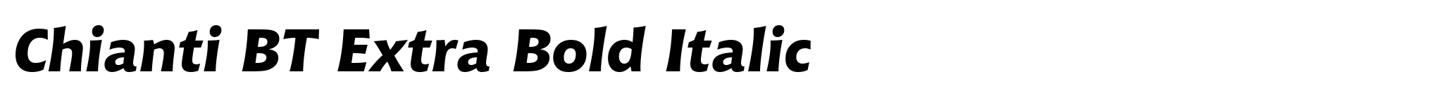 Chianti BT Extra Bold Italic image